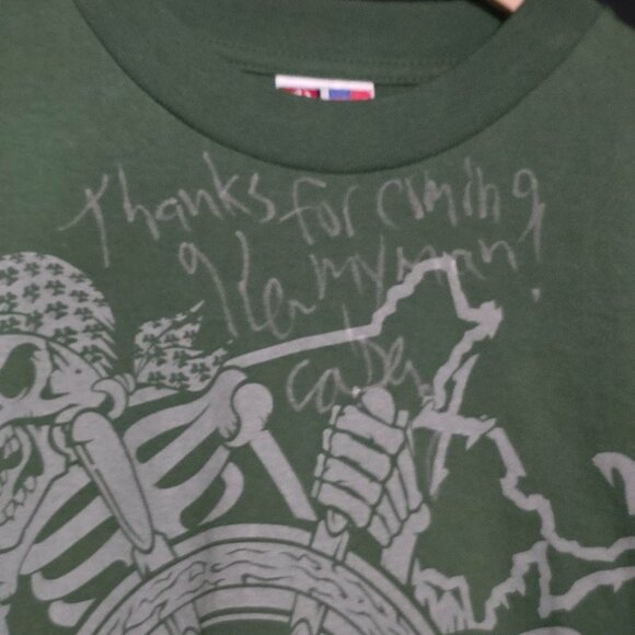 Made in USA SIGNED Dropkick Murphys Shipping Up to Boston SS Crewneck Green L* - Picture 3 of 7